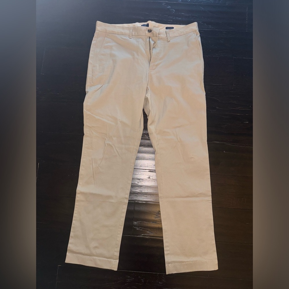 J. Crew Flex Chinos Khaki Pants Straight Fit Size 33x30
